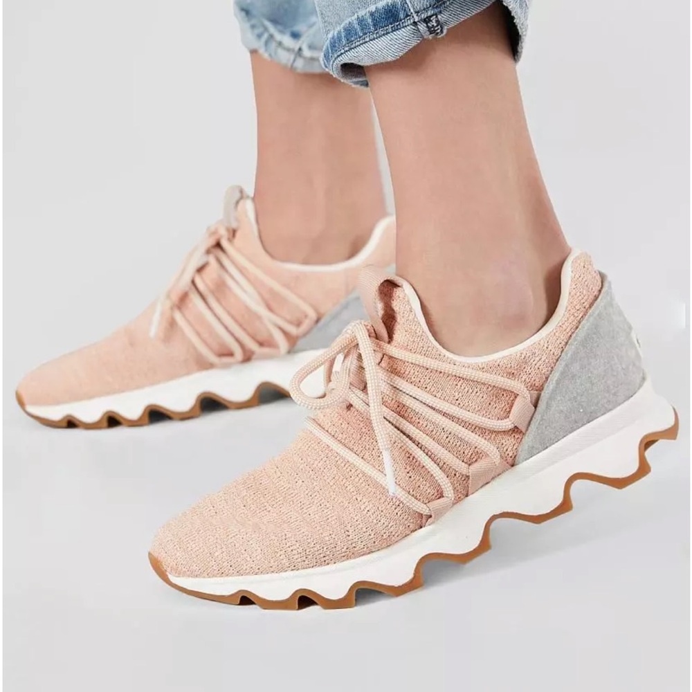 Sorel | Women’s Kinetic Lace-Up Sneakers Shoes Walking Natural Tan Size 9.5 - Picture 2 of 11